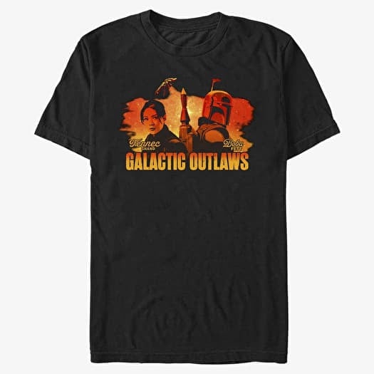 T-shirt Merch Star Wars Book of Boba Fett - Galactic Sunset Unisex T-Shirt Black
