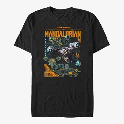 Camiseta Merch Star Wars: The Mandalorian - Razor Line Unisex T-Shirt Black