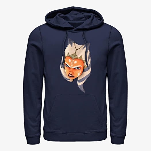 Majica Merch Star Wars: Clone Wars - Ahsoka Face Unisex Hoodie Navy Blue