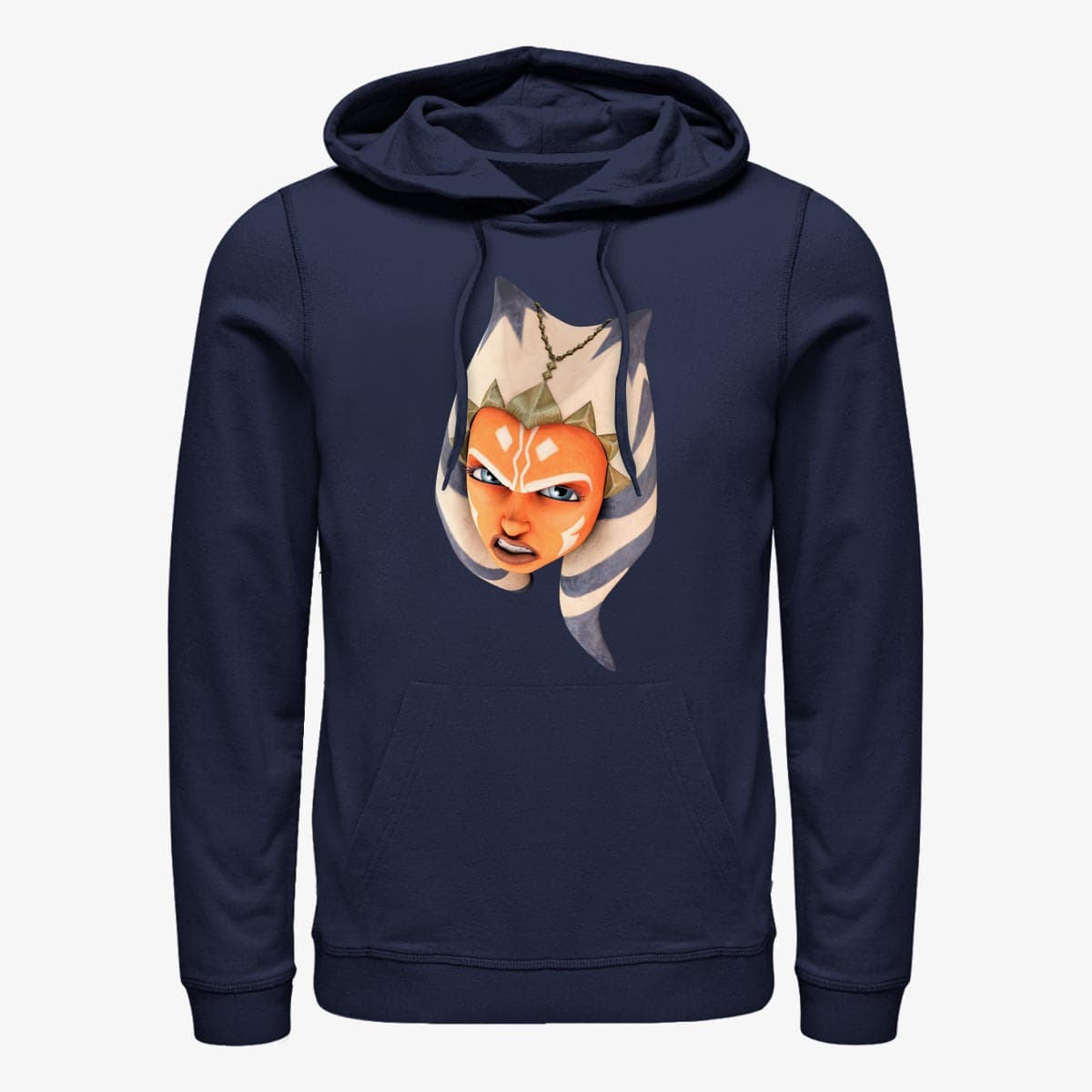 Kapuutsikud ja kampsunid Merch Star Wars: Clone Wars - Ahsoka Face Unisex Hoodie Navy Blue