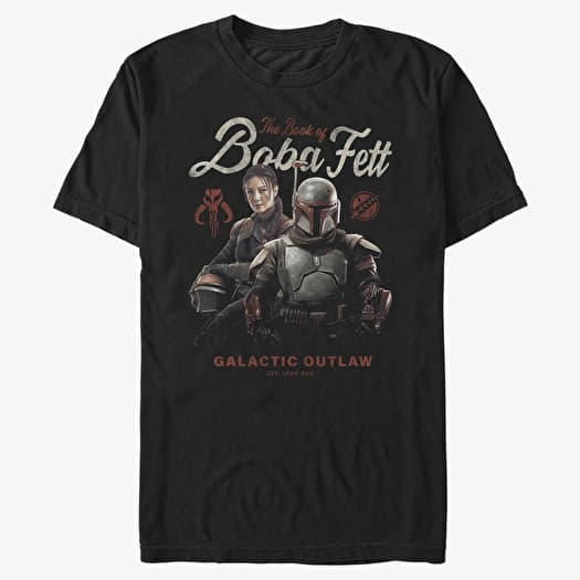 T-särk Merch Star Wars Book of Boba Fett - Boba Badge Unisex T-Shirt Black