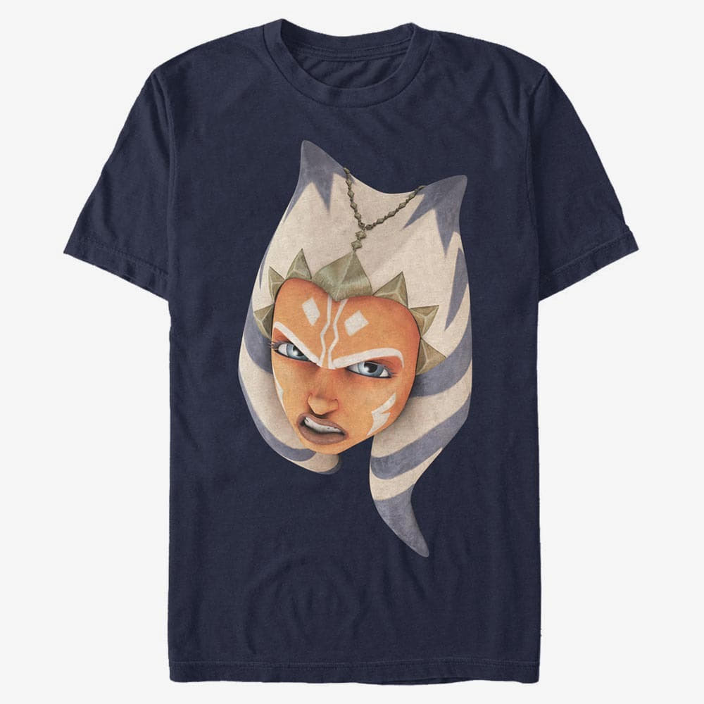 T-shirts Merch Star Wars: Clone Wars - Ahsoka Face Unisex T-Shirt Navy Blue