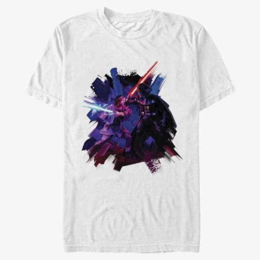 T-shirt Merch Star Wars Obi-Wan - Painted Duel Unisex T-Shirt White