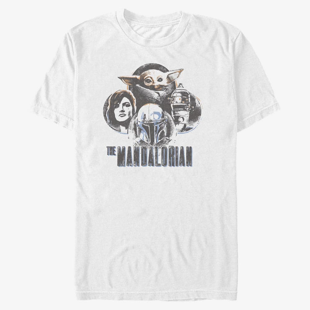 Majice Merch Star Wars: The Mandalorian - Mando Circles Unisex T-Shirt White