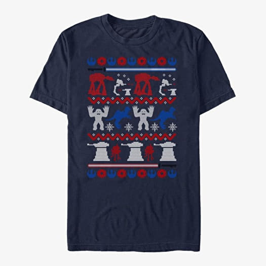Majica Merch Star Wars: Classic - Hoth Sweater Unisex T-Shirt Navy Blue
