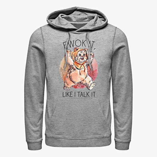 Mikina Merch Star Wars: Classic - Ewok It Unisex Hoodie Heather Grey