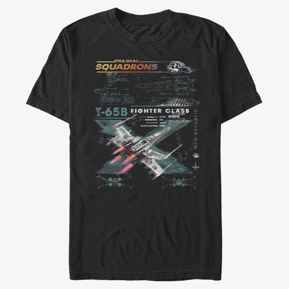 majice kratkih rukava Merch Star Wars: Squadrons - X-Wing Squad Scheme Unisex T-Shirt Black