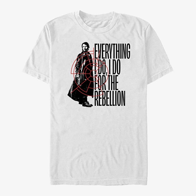 Póló Merch Star Wars: Andor - Everything for the Rebellion Unisex T-Shirt White