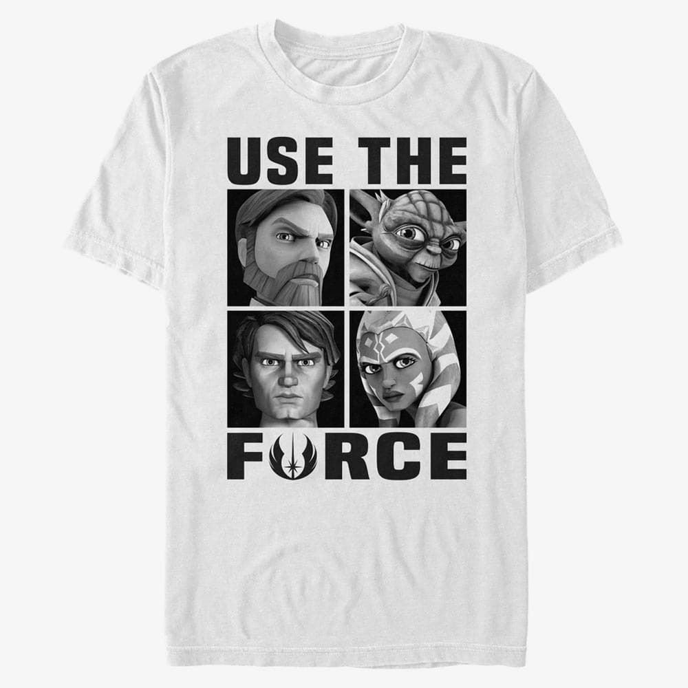 T-shirts Merch Star Wars: Clone Wars - Force Users Unisex T-Shirt White