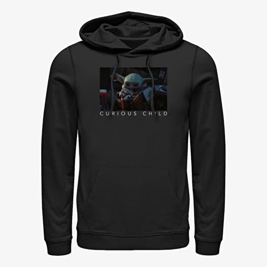 Kampsun Merch Star Wars: The Mandalorian - Curious Photo Unisex Hoodie Black