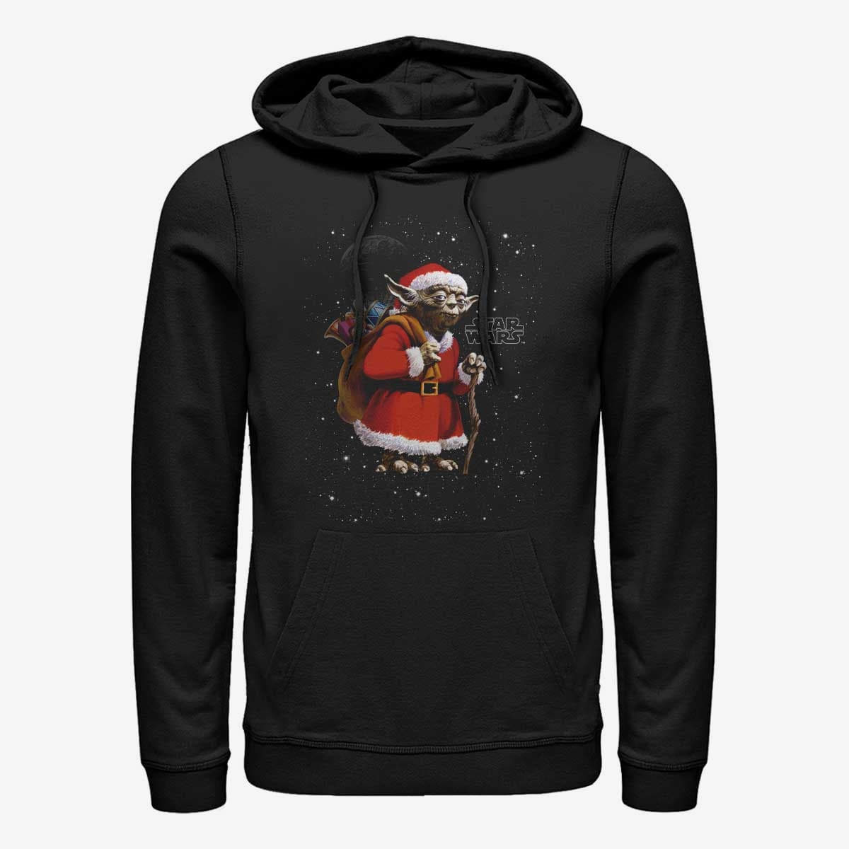 Kapuutsikud ja kampsunid Merch Star Wars: Classic - Yoda Stars Night Unisex Hoodie Black