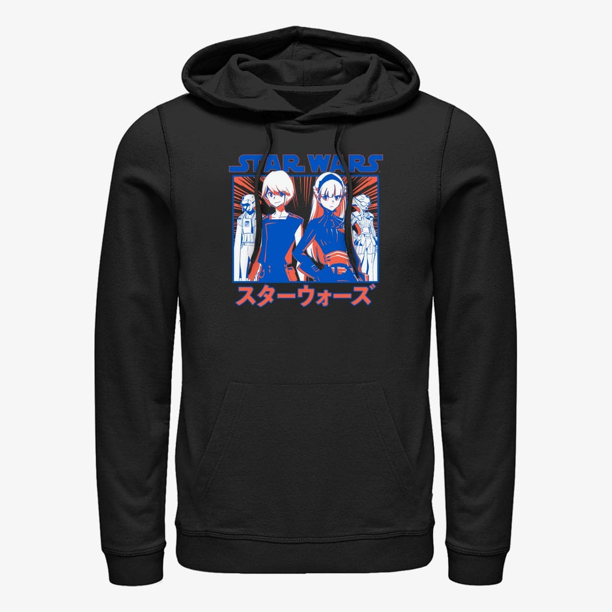 Hættetrøjer og sweatshirts Merch Star Wars: Visions - Twins Anime Unisex Hoodie Black