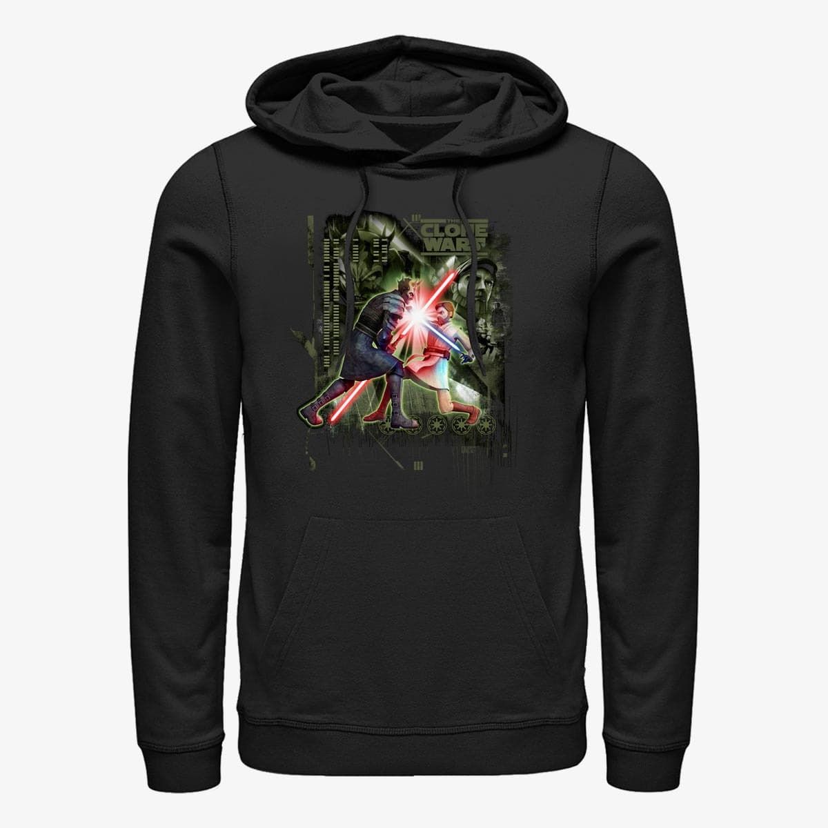 Puloverji   Merch Star Wars: Clone Wars - Saber Duel Unisex Hoodie Black
