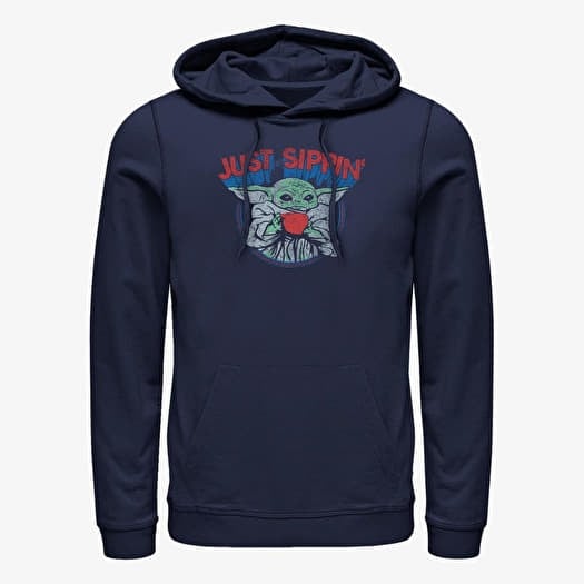 Merch Star Wars: The Mandalorian - Just Sipping Unisex Hoodie Navy Blue