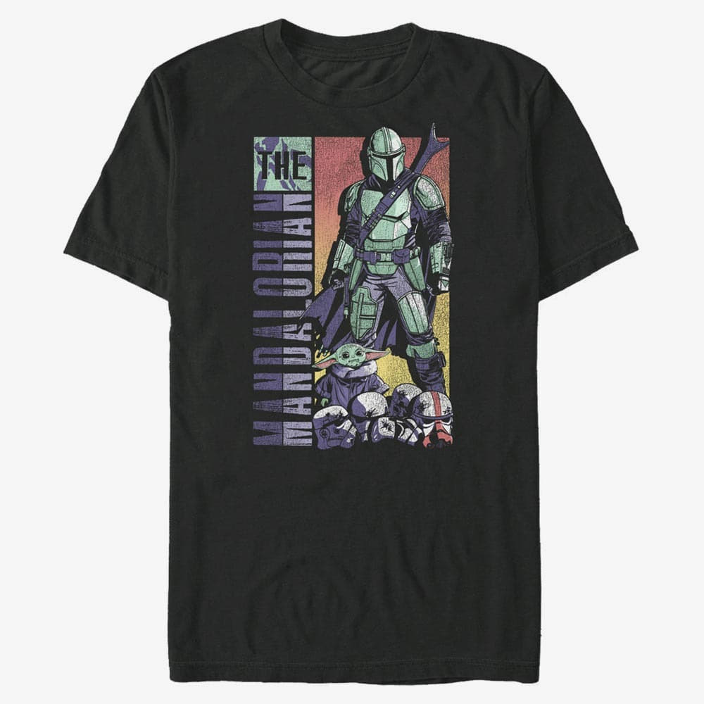 Majice Merch Star Wars: The Mandalorian - Fallen Trooper Unisex T-Shirt Black