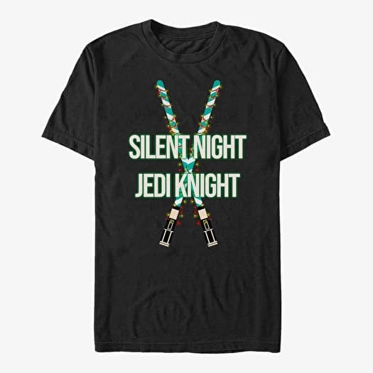 Tričko Merch Star Wars: Classic - Christmas Light Sabers Unisex T-Shirt Black