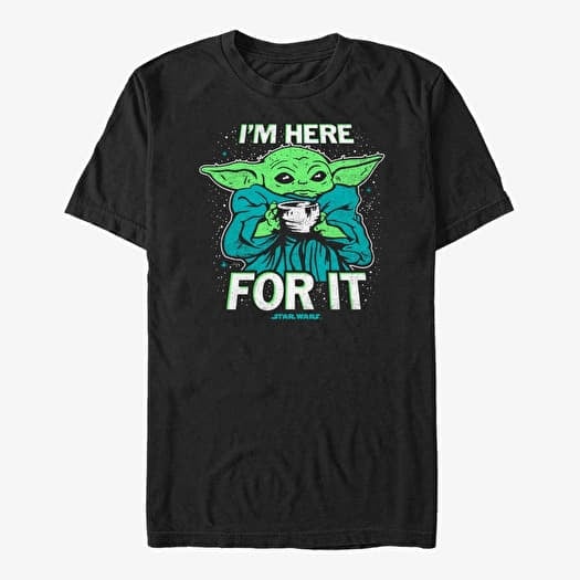 T-shirt Merch Star Wars: The Mandalorian - Here For It Unisex T-Shirt Black