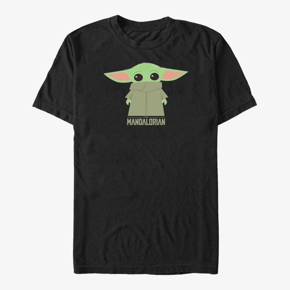 Majice Merch Star Wars: The Mandalorian - The Child Covered Face Unisex T-Shirt Black