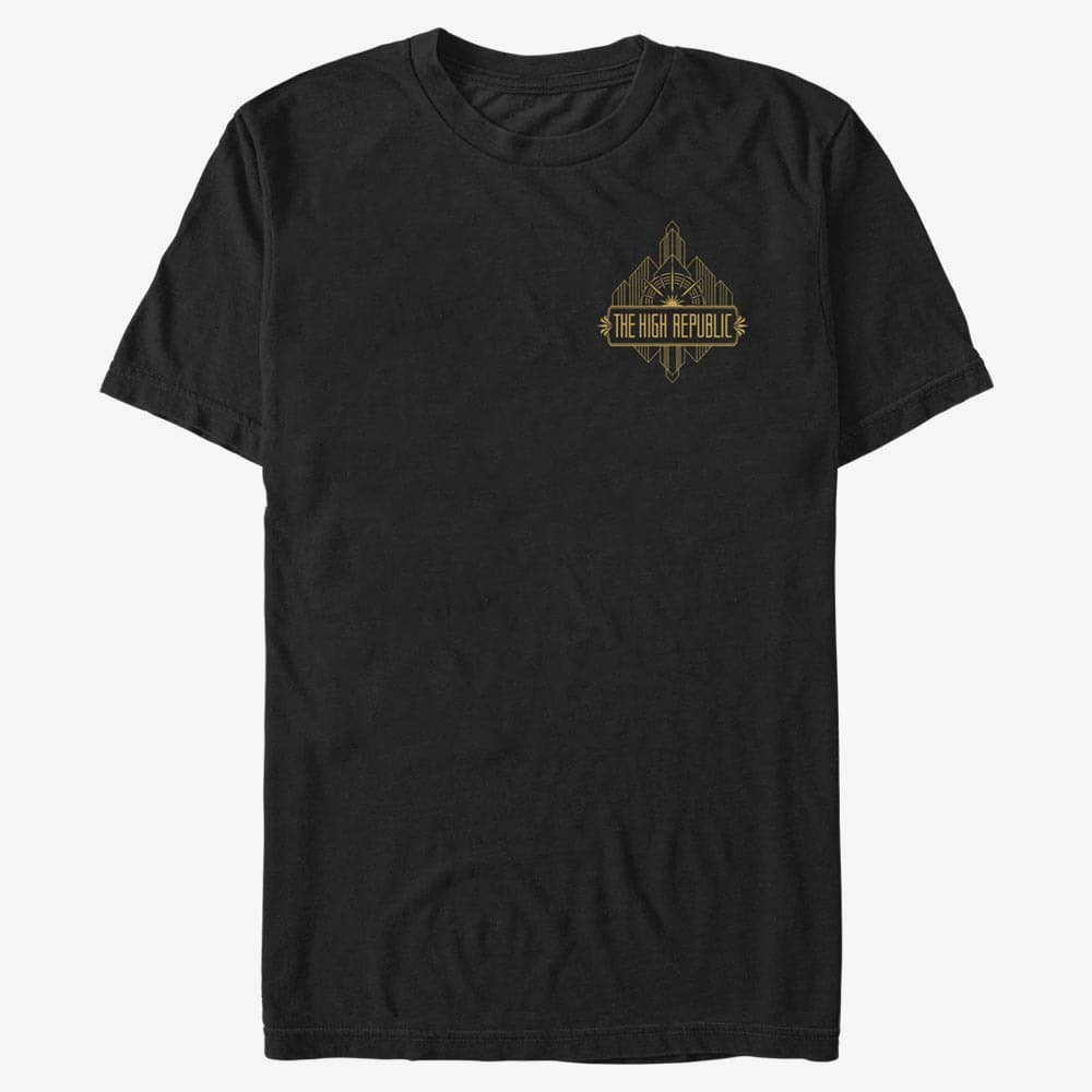 Trička Merch Star Wars: High Republic - High Republic Badge Unisex T-Shirt Black