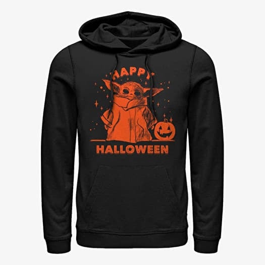 Sweatshirt Merch Star Wars: The Mandalorian - HAPPY HALLOWEEN Unisex Hoodie Black