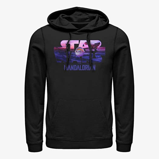 Kampsun Merch Star Wars: Mandalorian - Child Logo Fill Unisex Hoodie Black