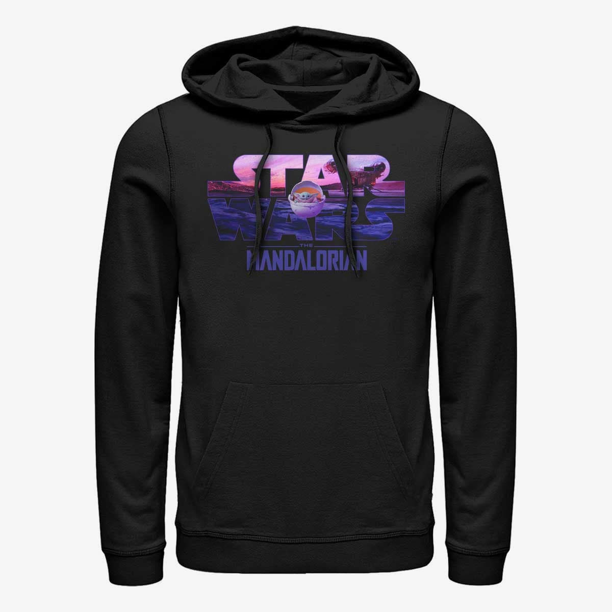 Hættetrøjer og sweatshirts Merch Star Wars: Mandalorian - Child Logo Fill Unisex Hoodie Black