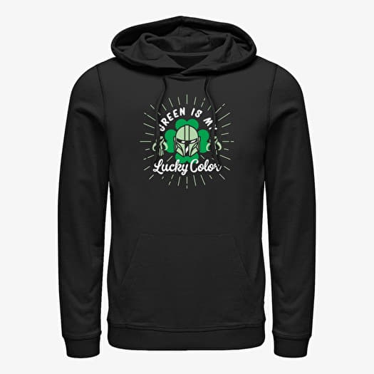 Kampsun Merch Star Wars: The Mandalorian - Mando Lucky Color Unisex Hoodie Black