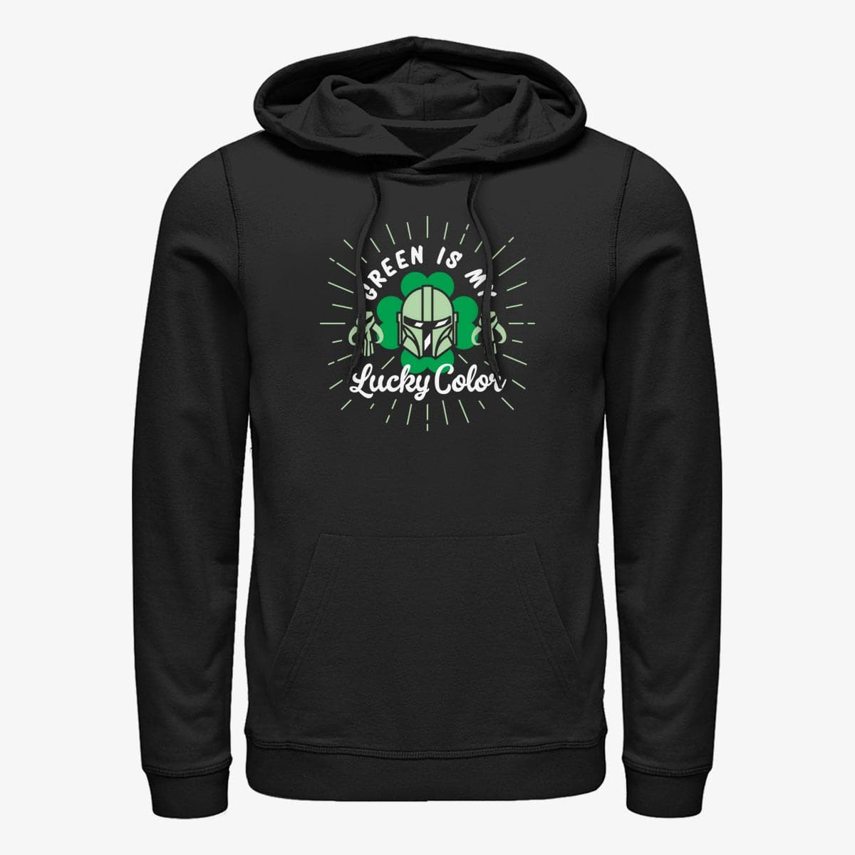 Kapuutsikud ja kampsunid Merch Star Wars: The Mandalorian - Mando Lucky Color Unisex Hoodie Black