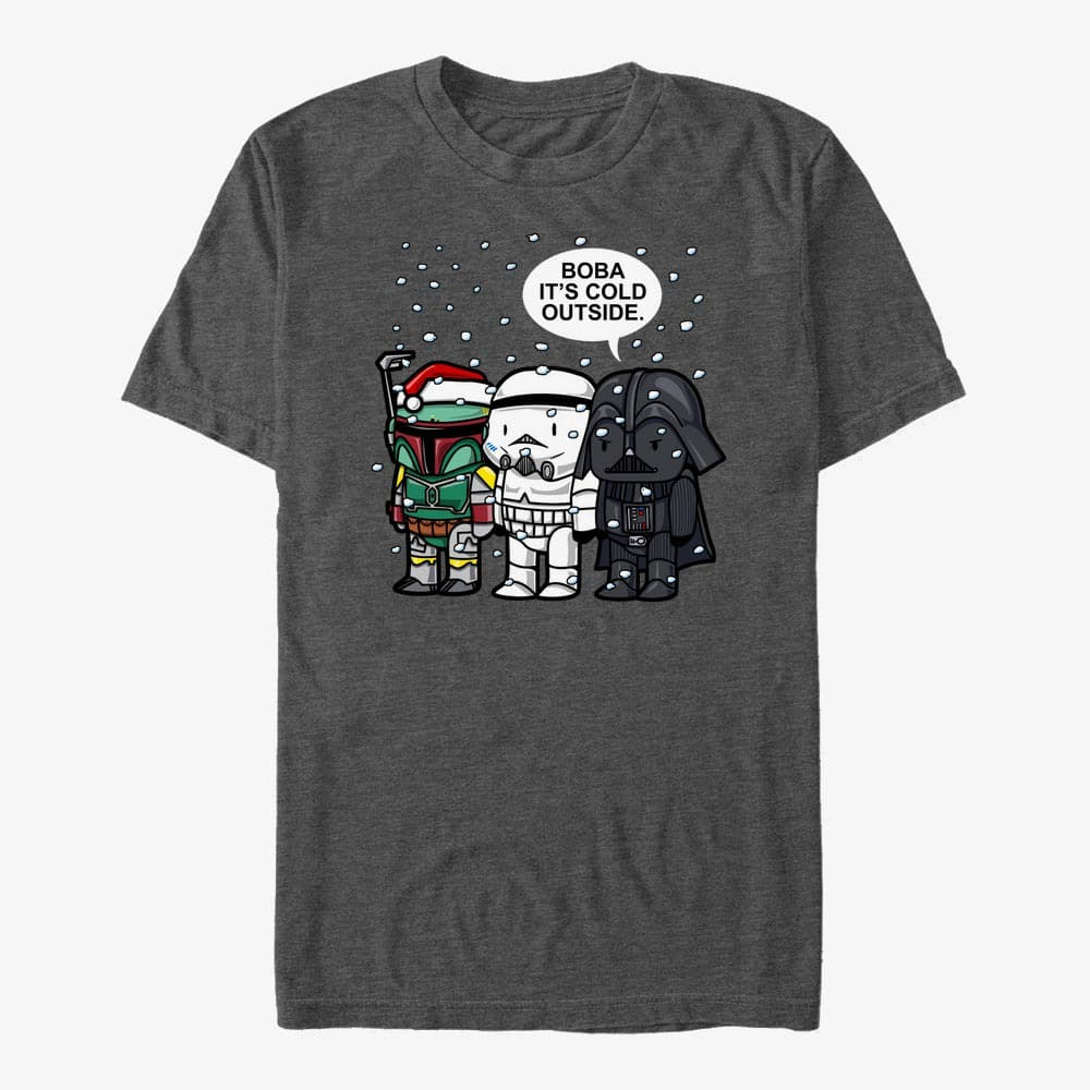 T-shirts Merch Star Wars: Classic - Boba It's Cold Unisex T-Shirt Dark Heather Grey