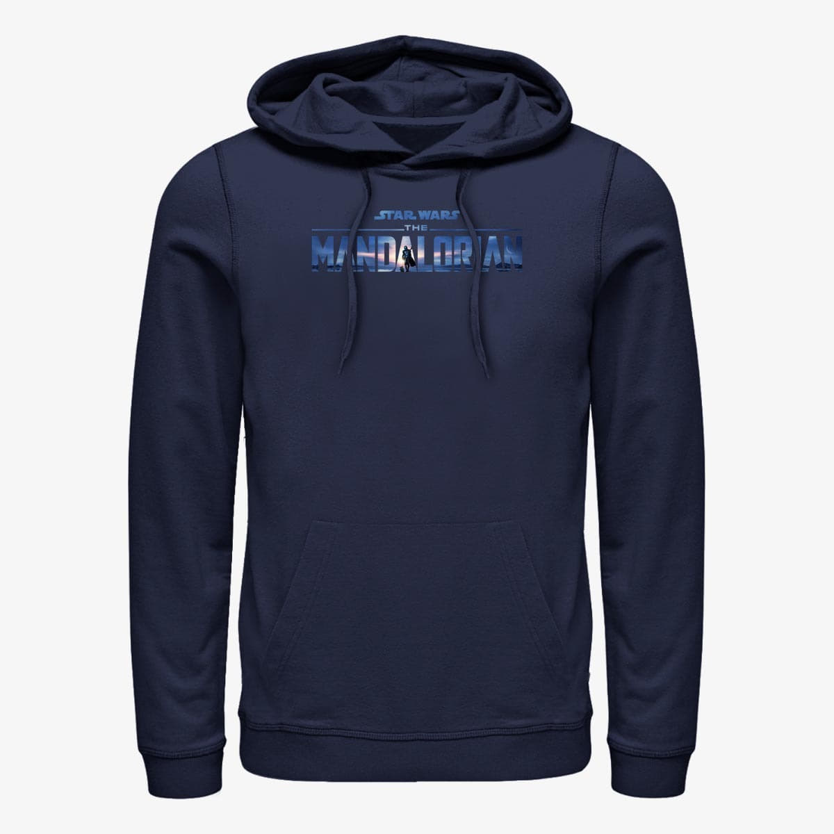 Hættetrøjer og sweatshirts Merch Star Wars: The Mandalorian - New Mando Logo Unisex Hoodie Navy Blue