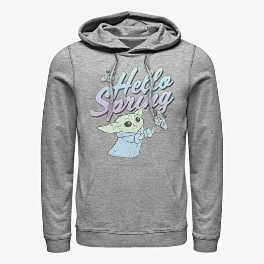 Sweatshirt Merch Star Wars: The Mandalorian - Hello Spring Unisex Hoodie Heather Grey