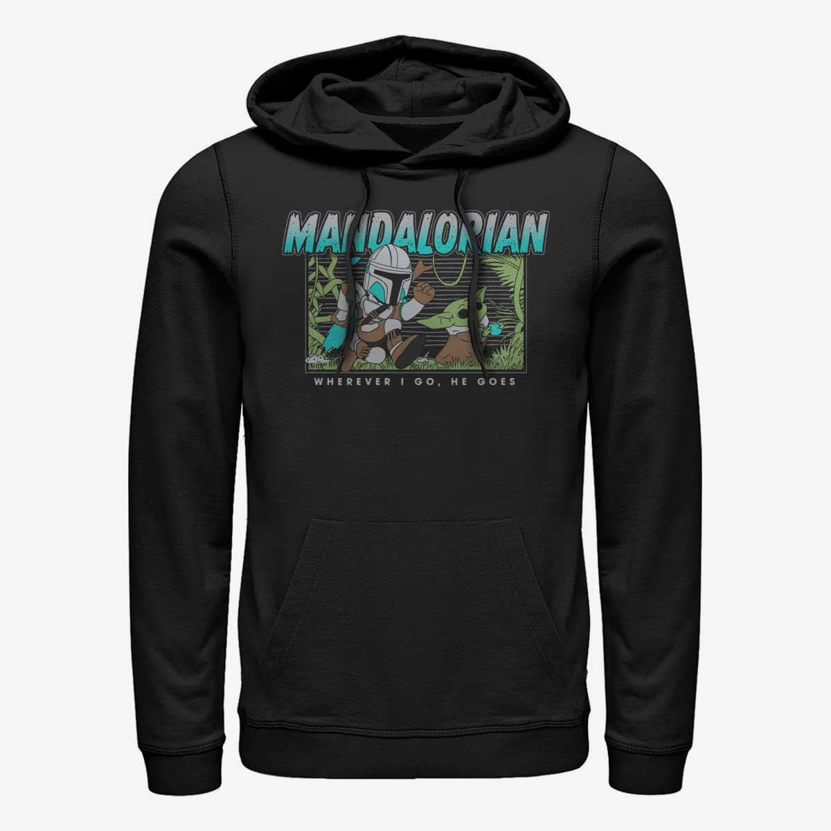 Hættetrøjer og sweatshirts Merch Star Wars: Mandalorian - Macaroon Chase Unisex Hoodie Black