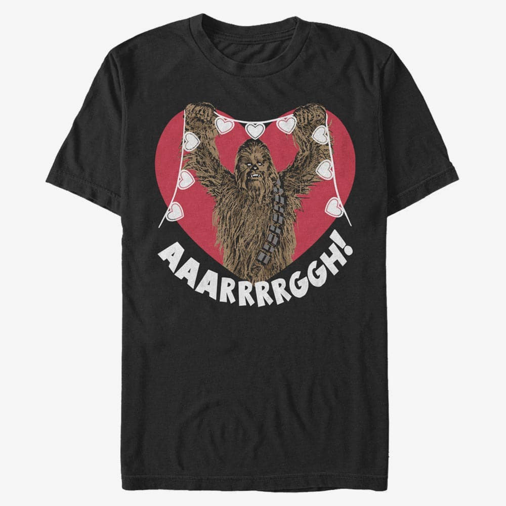 majice kratkih rukava Merch Star Wars: Classic - Chewie Crafting Hearts Unisex T-Shirt Black