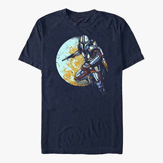 T-shirt Merch Star Wars: The Mandalorian - Moondo Lorian Unisex T-Shirt Navy Blue
