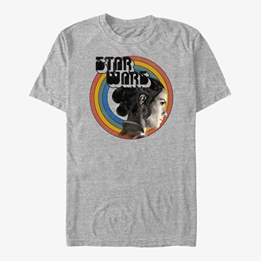 Marškinėliai Merch Star Wars: The Rise Of Skywalker - Vintage Rey Rainbow white KTS Unisex T-Shirt Heather Grey