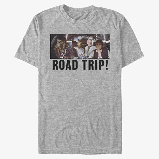 T-shirt Merch Star Wars: Classic - Road Trip Unisex T-Shirt Heather Grey