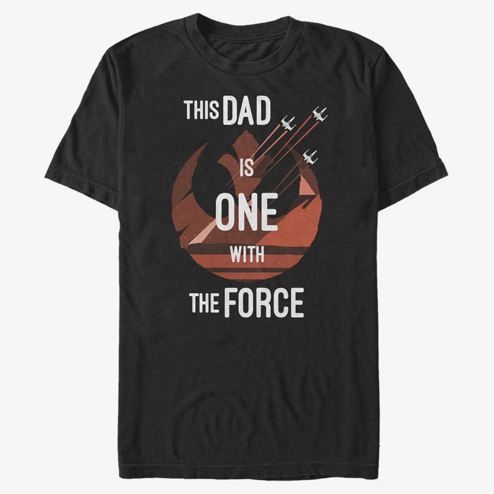 Trička Merch Star Wars: Classic - Dad Force One Unisex T-Shirt Black