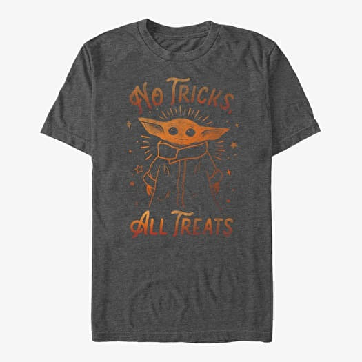 T-shirt Merch Star Wars: The Mandalorian - All Treats Unisex T-Shirt Dark Heather Grey