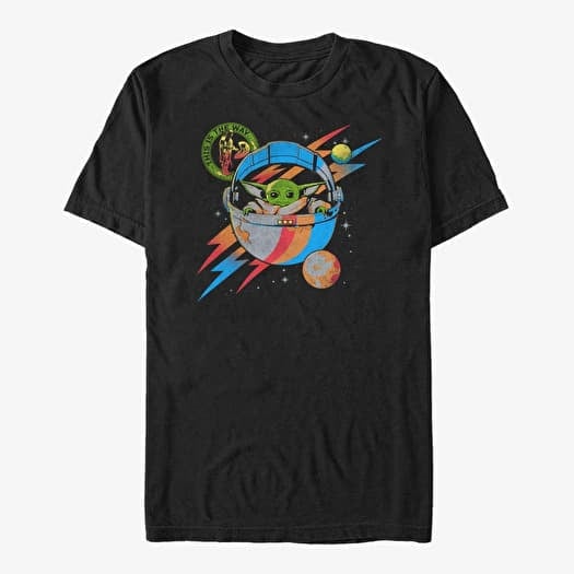 T-shirt Merch Star Wars: The Mandalorian - Yoda Bolt Unisex T-Shirt Black