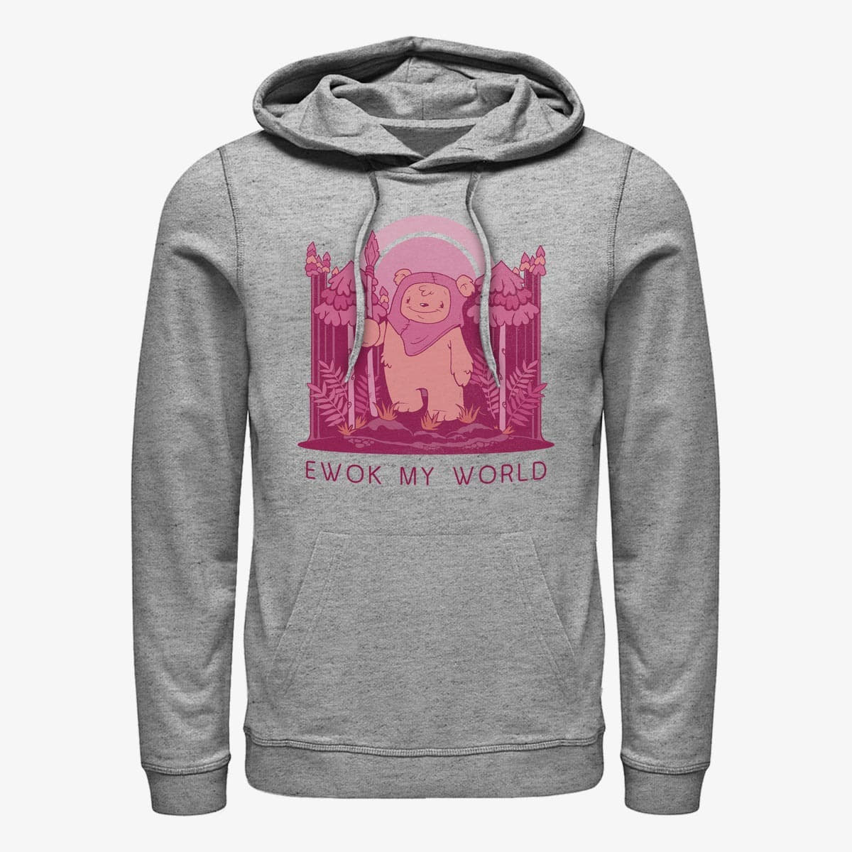 Hættetrøjer og sweatshirts Merch Star Wars: Classic - Ewok My World Unisex Hoodie Heather Grey