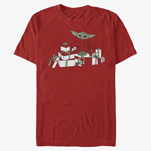 Póló Merch Star Wars: The Mandalorian - The Child And Gifts Unisex T-Shirt Red
