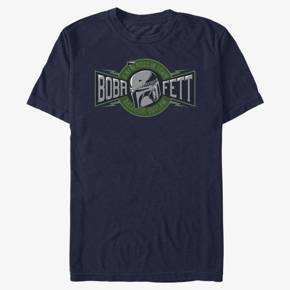 Тениски Merch Star Wars Book of Boba Fett - New Boss Unisex T-Shirt Navy Blue