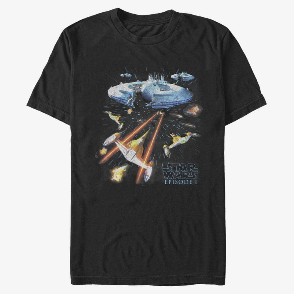 Majice Merch Star Wars: Classic - EP 1 EPIC SCENE Unisex T-Shirt Black