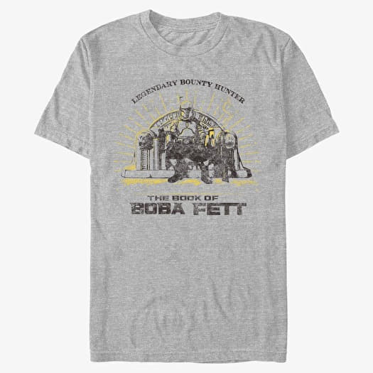 Merch Star Wars Book of Boba Fett - Legendary Bounty Hunter Unisex T-Shirt Heather Grey
