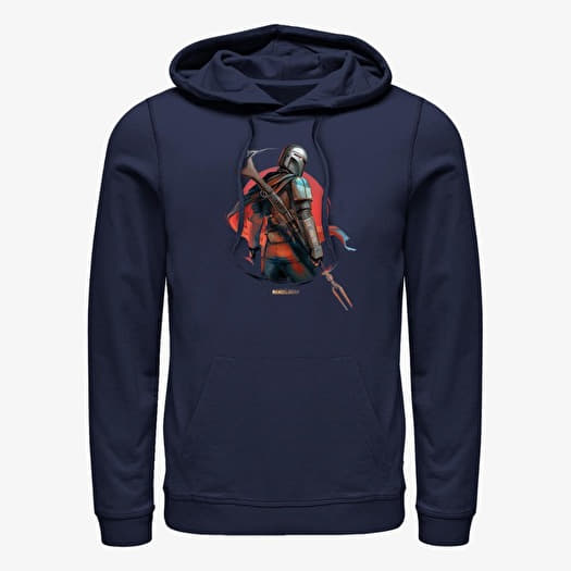 Sweatshirt Merch Star Wars: Mandalorian - Mandalorian Sunrise Unisex Hoodie Navy Blue