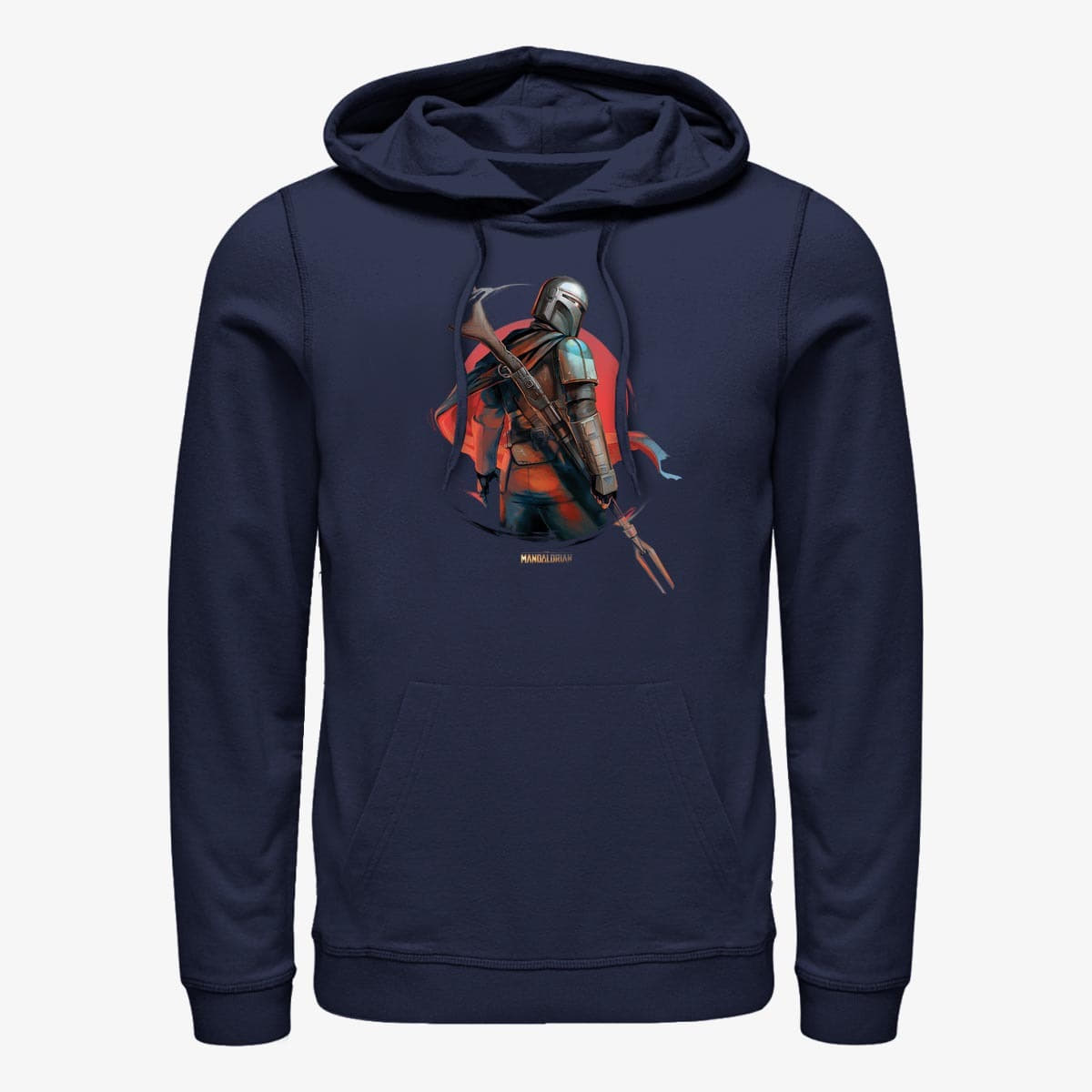 Puloverji   Merch Star Wars: Mandalorian - Mandalorian Sunrise Unisex Hoodie Navy Blue