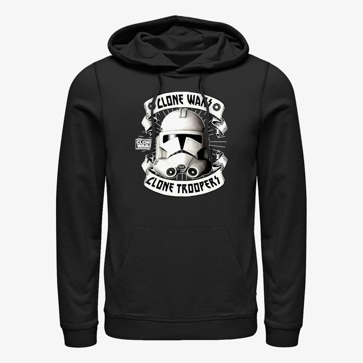 Hoodies and sweatshirts  Merch Star Wars: Clone Wars - Banner Trooper Unisex Hoodie Black