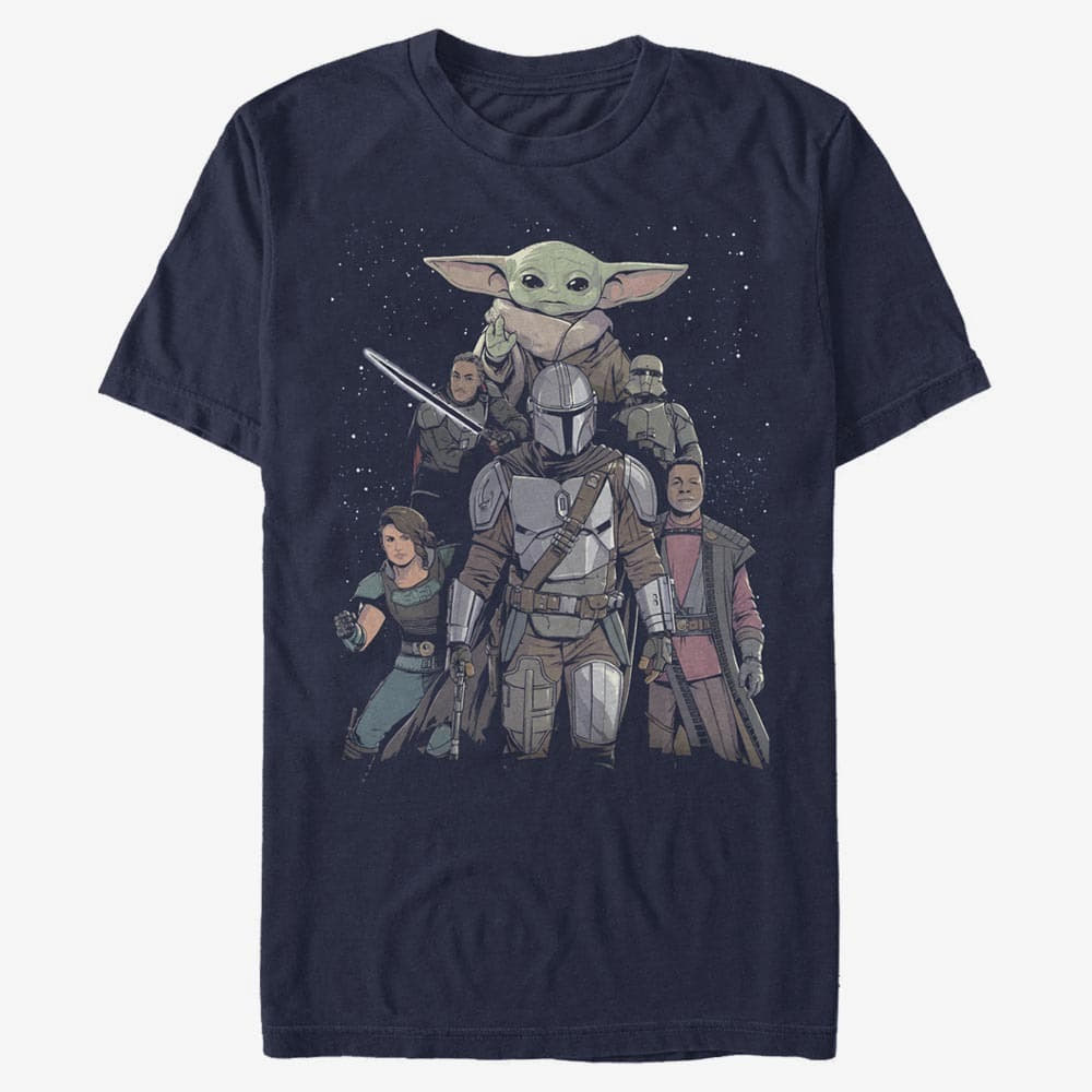T-shirts Merch Star Wars: The Mandalorian - Mandalorian Movie Poster Unisex T-Shirt Navy Blue