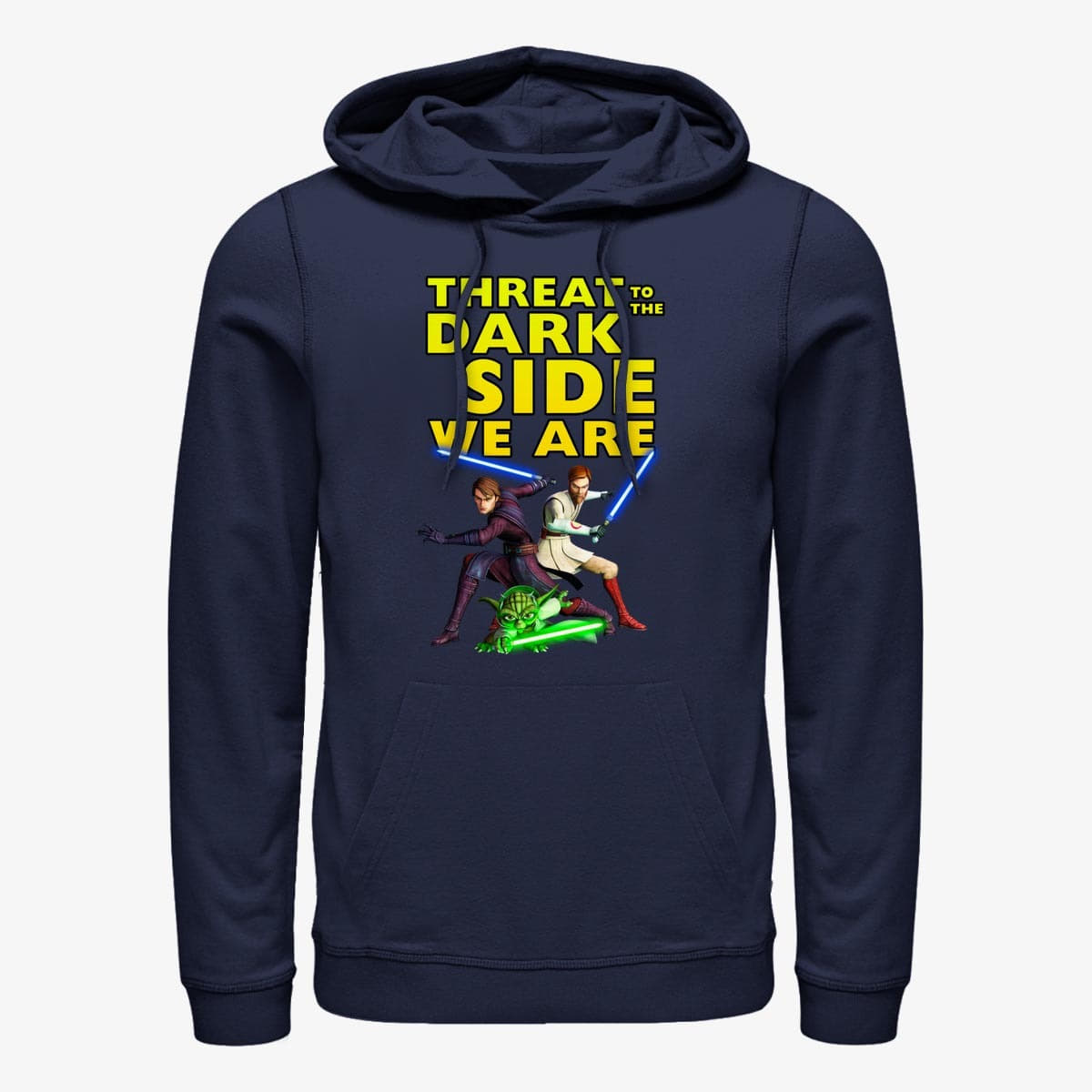 Mikiny Merch Star Wars: Clone Wars - Threat We Are Unisex Hoodie Navy Blue