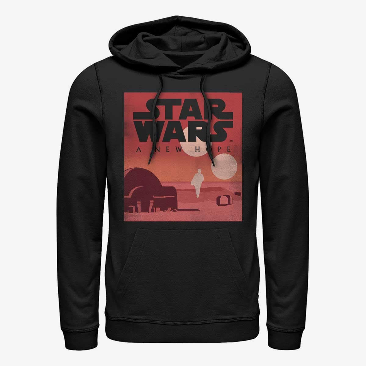 Mikine Merch Star Wars: Classic - New Hope Minimalist Unisex Hoodie Black
